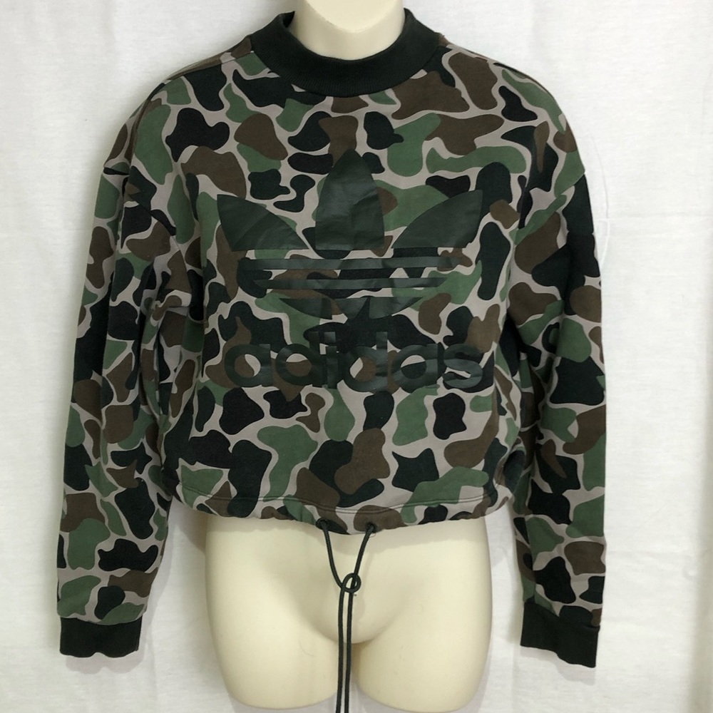 Adidas crop camp sweatshirt